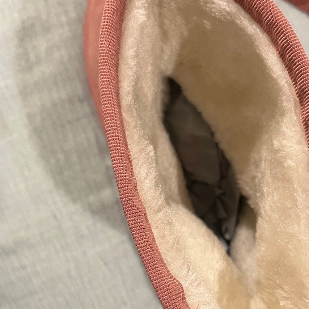 Women's Cozy Suede Winter Boots - Pink - Picture 7 of 10